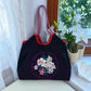 Women's Style Embroidery Shopping Fashion Nylon Waterproof Shoulder Bags