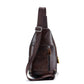 Men's Creative Unique Leather Black Cowhide Men's Chest Bags