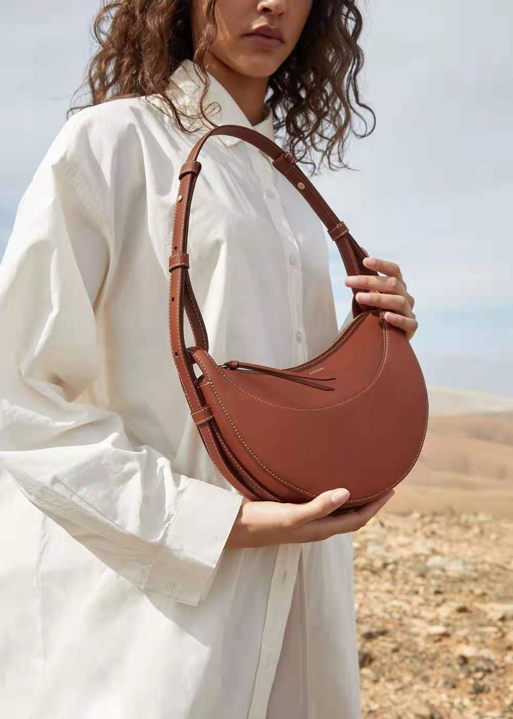 Women's French Half Moon Underarm Saddle Shoulder Bags
