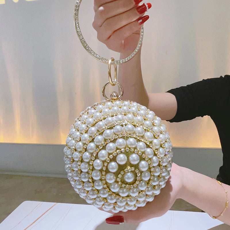 Women's Banquet Pearl Pouch Diamonds Little Fairy Shoulder Bags