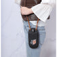 Women's First Layer Cowhide Mini Vertical Mobile Phone Bags