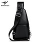 Men's Innovative Korean Fashion Soft Leather Men's Chest Bags