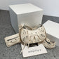Women's Pleated Crescent Son Mother Retro Rivet Shoulder Bags