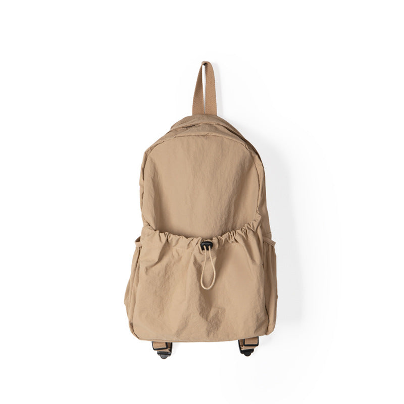 Niche Waterproof Nylon Cloth Drawstring Female Lightweight Backpacks