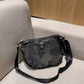 Women's Lightweight Saddle Textured Waterproof Nylon Cloth Crossbody Bags