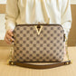 Women's Versatile Printed Portable Shell V-shaped Retro Crossbody Bags