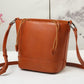Women's Wax Cowhide Portable Fashionable Large Capacity Shoulder Bags