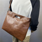 Vintage Big Washed Soft Leather Imitation Men's Shoulder Bags