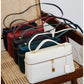 Meal Box High Texture Leather Large Shoulder Bags