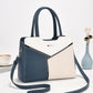 Women's Fashion Stitching Contrast Color Large Capacity Handbags