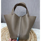 Women's Home Vegetable Basket Hand First Layer Cowhide Bags