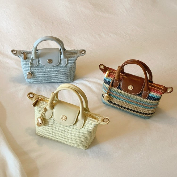 Women's Holiday Walk Summer Mini Woven Shoulder Bags