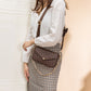 Women's Printed Plaid Chain Fashion Two-piece Crossbody Bags