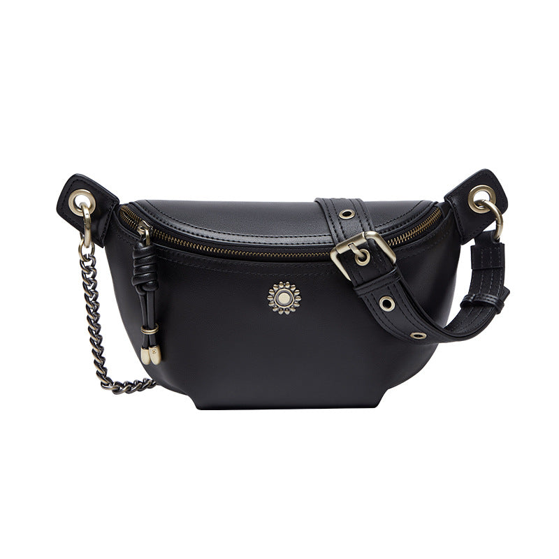 Women's Fu Man Fashion Trendy Saddle Genuine Waist Packs