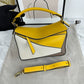 Women's Lychee Pattern Geometric Fashion Portable Leather Shoulder Bags