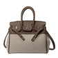Women's Trendy Canvas Fashionable Lychee Pattern Contrast Shoulder Bags