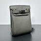 Kelly Layer Cowhide Leather Lychee Pattern Waist Packs