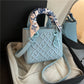 Women's Rhombus Texture Diana Korean Fashion Simple Shoulder Bags