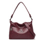 Women's Soft Leather Simple Trendy Large Capacity Shoulder Bags