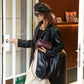 Women's Autumn Lightweight Slung Vegetable Tanning Soft Cowhide Bags
