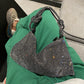 Attractive Women's Rhinestone Underarm Pink Clutch Shoulder Bags