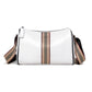 Women's Leather Fashion Litchi Pattern Contrast Color Shoulder Bags