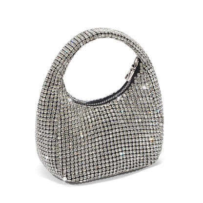 Women's Rhinestone Sier Fashion Popular Advanced Texture Bags