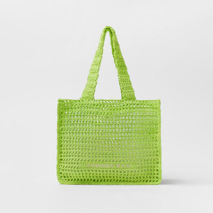 Women's & Children's & Hollow Crochet Woven Straw Summer Shoulder Bags