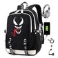 Stylish Spider Print Earphone Interface Computer Backpacks