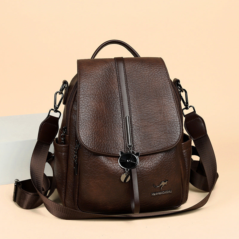 Women's Creative Cool Soft Leather Lightweight Backpacks