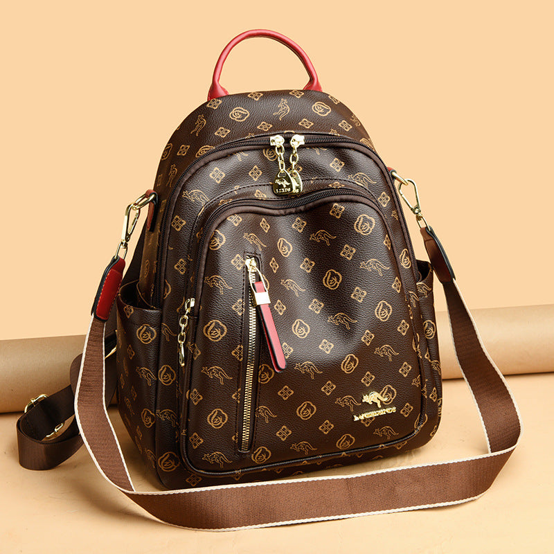 Women's Kangaroo Soft Leather Large Capacity Fashion Backpacks