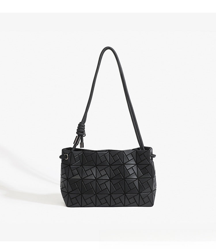 Women's High Quality Rhombus Geometric Underarm Drawstring Bags