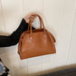 Retro Solid Color Large Capacity Portable Handbags