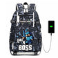 Men's Large Capacity Junior High My World Backpacks