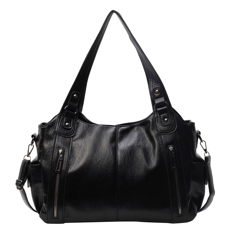 Women's Leather Soft Large Capacity Totes Commuter Tote Bags
