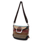 Women's Contrast Color Korean Style Canvas Large Crossbody Bags