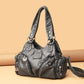 Women's Retro Soft Leather Motorcycle Trendy Quality Shoulder Bags