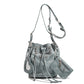 Women's Fashion Rivet Motorcycle Three-piece Set Wide Bags