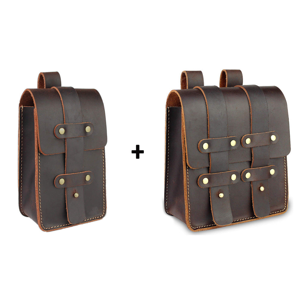 Women's & Men's & Pants Pannier Crazy Horse Genuine Men's Waist Packs