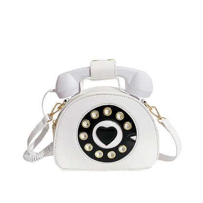 Colorful Personalized Creative Telephone Funny Patent Handbags