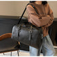 Women's Advanced Texture Korean Retro Black One Travel Bags