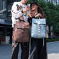 Women's Textured Korean High Style Campus College Backpacks
