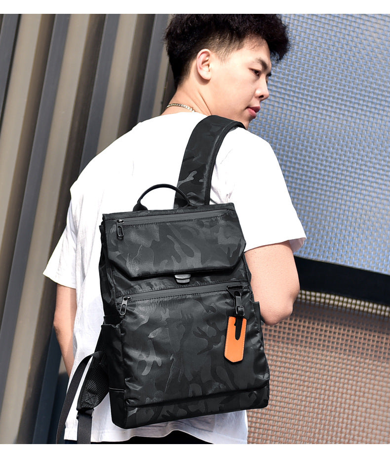 Men's Computer Oxford Cloth Tooling Style Fashion Backpacks