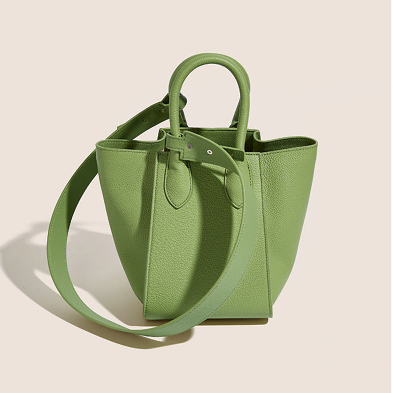 Women's Leather Minority Wings Style Portable Vegetable Bags