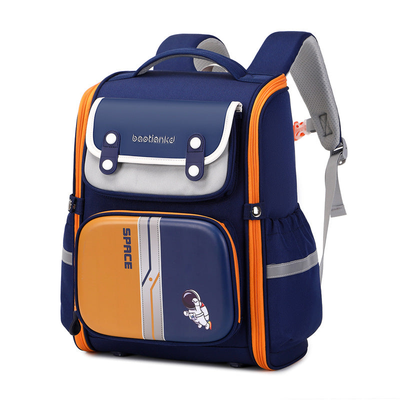 Women's & Men's & Light Tide British Burden Reduction Spine Elementary School Students' Schoolbags