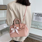 Women's Fashionable Lychee Pattern Large Capacity Kelly Shoulder Bags