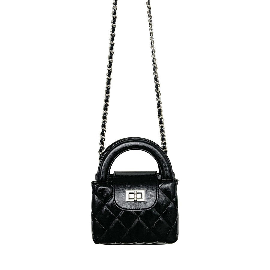 Women's Light Luxury Sweet Style Diamond Pattern Crossbody Bags