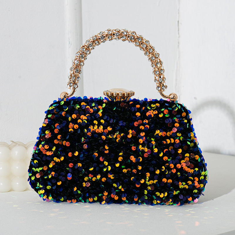 Women's Retro Fashion Dinner Sequined Banquet Portable Evening Bags
