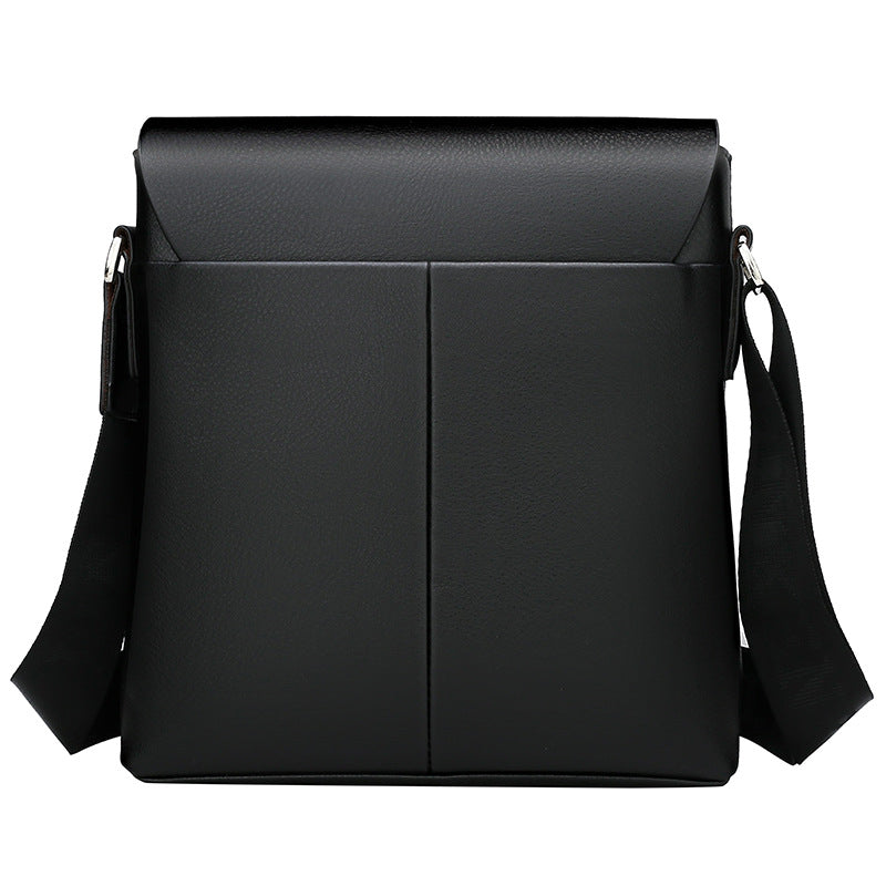Men's Cover Chessboard Grid Retro Leather Men's Shoulder Bags