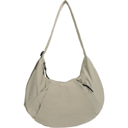 Women's & Men's Solid Color Simple Cycling Style Nylon Crossbody Bags